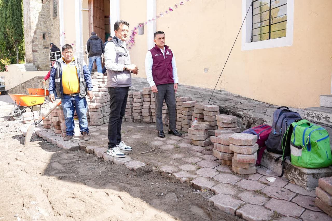 Supervisa alcalde Alfonso Sánchez García avances en la rehabilitación de zonas afectadas por granizada